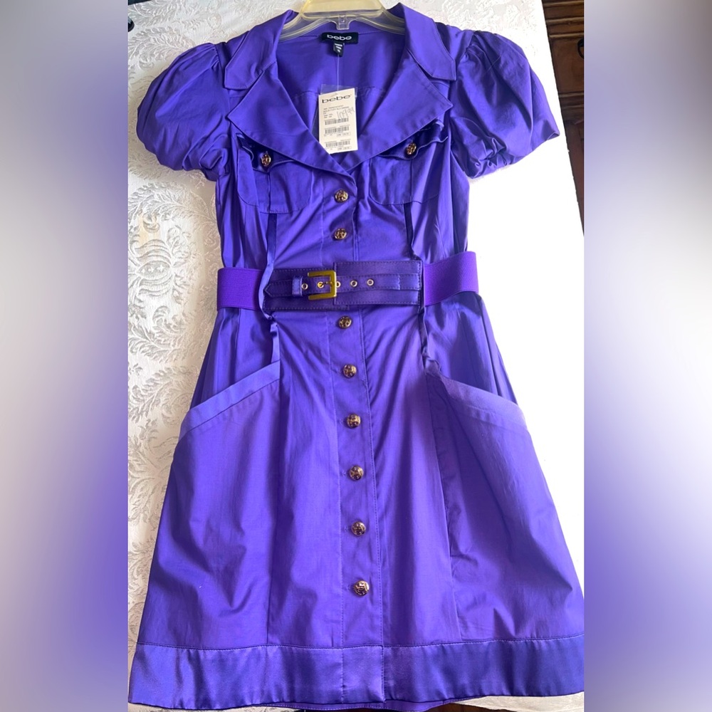 bebe Dress, Earrings NWT, Size XS